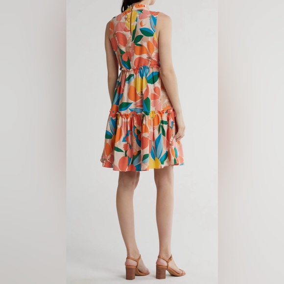 Vince Camuto Floral Linen Blend Dress - Picture 3 of 4